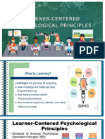 Les 1 Learner Centered Psychological Principles