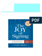 The Joy of Signing A Dictionary of American Signs Lottiel. Riekehof All Chapters Instant Download