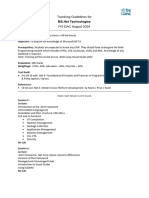 Teaching Guidelines For PG-DAC August 2024: Duration: 90 Hours Objective: Prerequisites