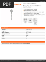 Broca Plana de Manita 1-1/8" para Madera, Truper: CÓDIGO: 11387 CLAVE: BPT-1-1/8