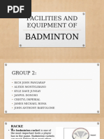 Facilities and Equipment of Badminton