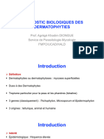 Diagnostic Biologique Des Dermatophytes