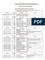 Time Table For Winter 2024 Theory Examination