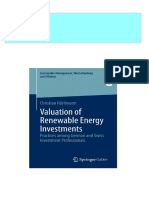 Valuation of Renewable Energy Investments Practices Among German and Swiss Investment Professionals Christian Hürlimann