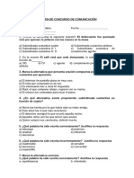 EXAMEN DE CONCURSO DE COMUNICACIÓN 3RO Y 1RO DE SECUNDARIA