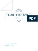 MRL2601 OCT EXAM