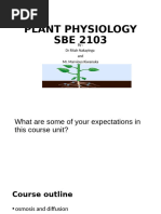 lecture 1 plant physiology