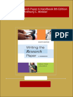 Writing the Research Paper A Handbook 8th Edition Anthony C. Winkler 2024 Scribd Download