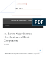 Earths Major Biomes- Distribution and Biotic Components – Ecosystem Structures &