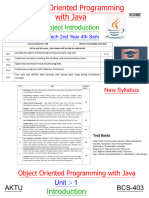 OOPS With Java All 5 Units Notes