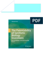 Download The Patentability of Synthetic Biology Inventions New Technology Same Patentability Issues  Ilaria De Lisa ebook All Chapters PDF