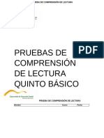 PRUEBAS DE COMPRENSIÓN DE LECTURA 5º BÁSICO (1)