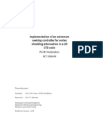 Implementation of An Extremum Seeking Controller For Vortex Shedding Attenuation in A 2D CFD Code