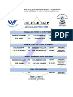 Rol de Juegos Voleibol Prepa