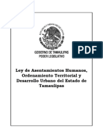 Ley de Asentamientos Humanos Ordenamiento Territorial y Desarrollo Urbano Del Estado de Tamaulipas