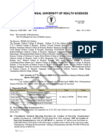 Schedule of 3rd Professional MBBS Part I Examinations January-February,2025