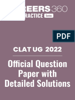 CLAT UG 2022 Question Paper with Answer Key and Detailed Solutions_1732943760558