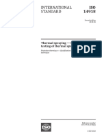 ISO 14918 - 2018 Thermal Spraying - Qualification Testing of Thermal Sprayers