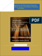 PDF Strategic Management of Information Systems international student version 5th Edition Pearlson Test Bank download