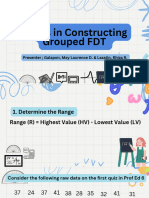 Steps in Constructing Grouped Fdt