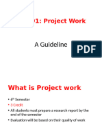 BBA Project Work Guidelines Ppt