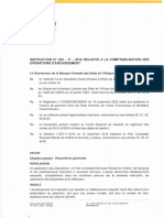 Instruction n°032-11-2016 comptabilisation opérations d'encaissement