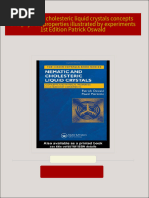 Instant download Nematic and cholesteric liquid crystals concepts and physical properties illustrated by experiments 1st Edition Patrick Oswald pdf all chapter