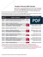 Business Analytics Calendar February 2023