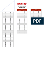 BUP MT2 Answer Key