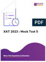 XAT 2023 _ Mock Test 5