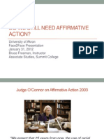 Do We Still Need Affirmative Action