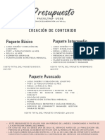 Presupuesto de Contenido