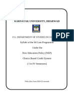 M.com New Syllabi 2024-25 Under Revised NEP