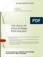 The Role of Educational Psychology