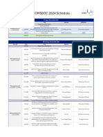 Qomsboc 2024 Schedule