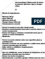 Diseño de la solución tecnológica Elaboración de bolsas biodegradables con maicena, glicerina, agua y vinagre Representación gráfica Descripción gráfica Mezcla de ingredientes Maicena (30 g) Agua 