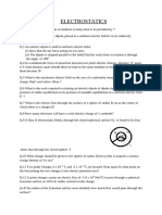 ELECTROSTATICS WORK SHEET