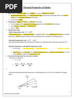 Thermal Properties of Matter -Notes