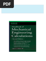 Full download Handbook of mechanical engineering calculations 2nd Edition Tyler Gregory Hicks pdf docx