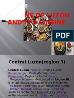 Regions of Luzon and Its Cuisine