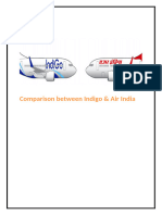 Comparison between Indigo & Air india