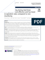 Patella resurfacing during total knee arthroplasty is cost-effective and has lower re-operation rates compared to non- resurfacing