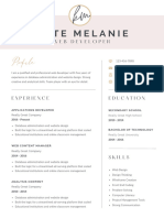 Minimalist Clean Signature CV Resume