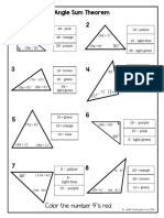 Triangle Sum Color by Number