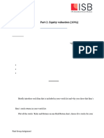 Part 2. Group Assignment - Equity valuation (10%)