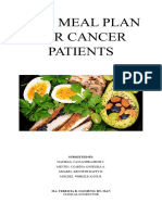 DIET MEAL PLAN FOR CANCER PATIENTS