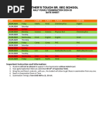 Dte-Sheet Half Yerly Exam