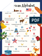 American Symbols Alphabet Poster