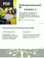 Entrepreneurship Module 1 10