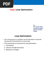 Loop Optimization